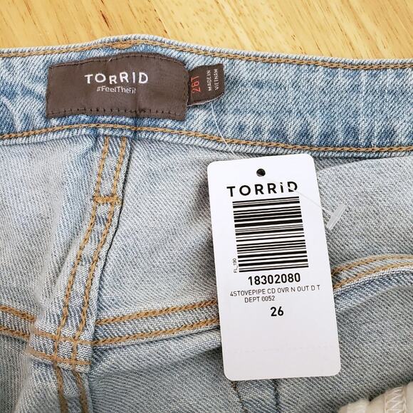 TORRID Classic Denim Jeans High Rise Ankle - Light wash - Plus sz 26T- NWT - Picture 4 of 11